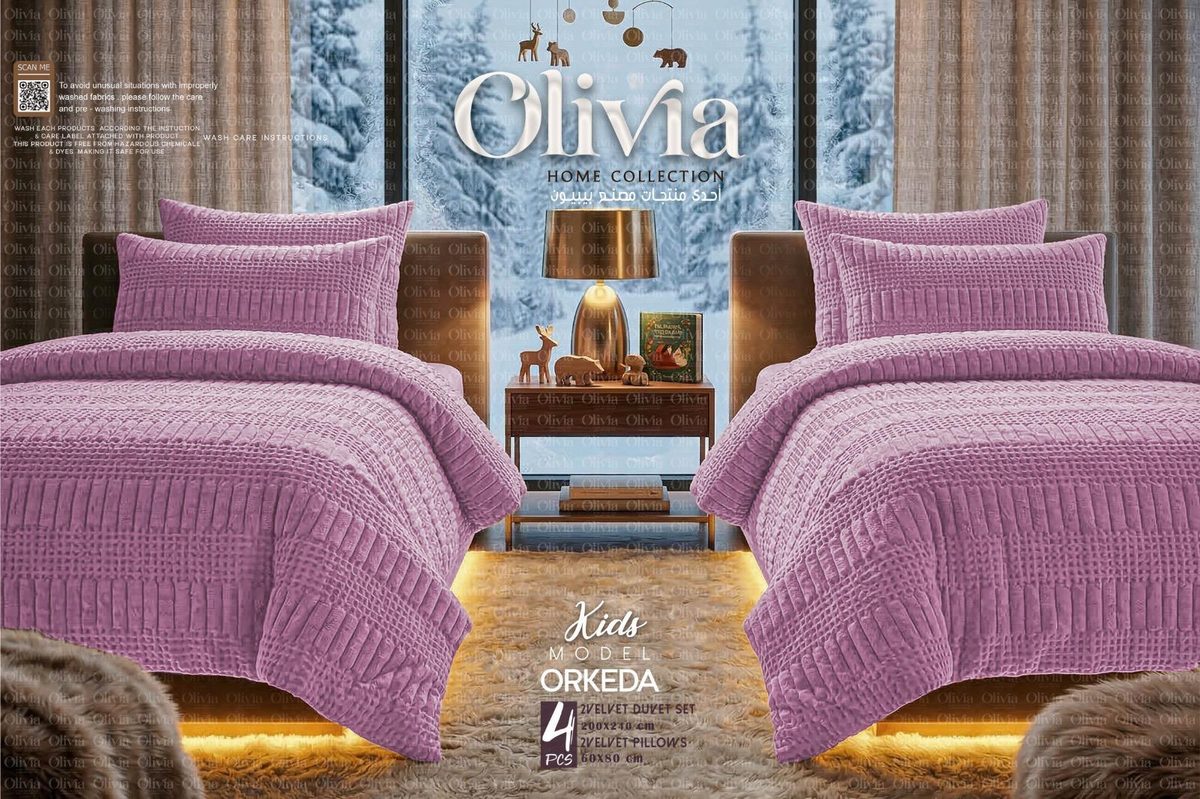 Orkeda Kids Velvet Bedding Set